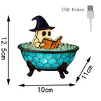 Halloween Ghost LED Night Light – Bubble Bath Accent Lamp👻