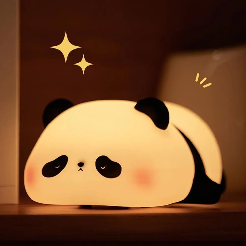 🐼💡 Panda Squishy LED Night Light – Tap to Glow ✨ Perfect Baby & Girl Gift 🎁