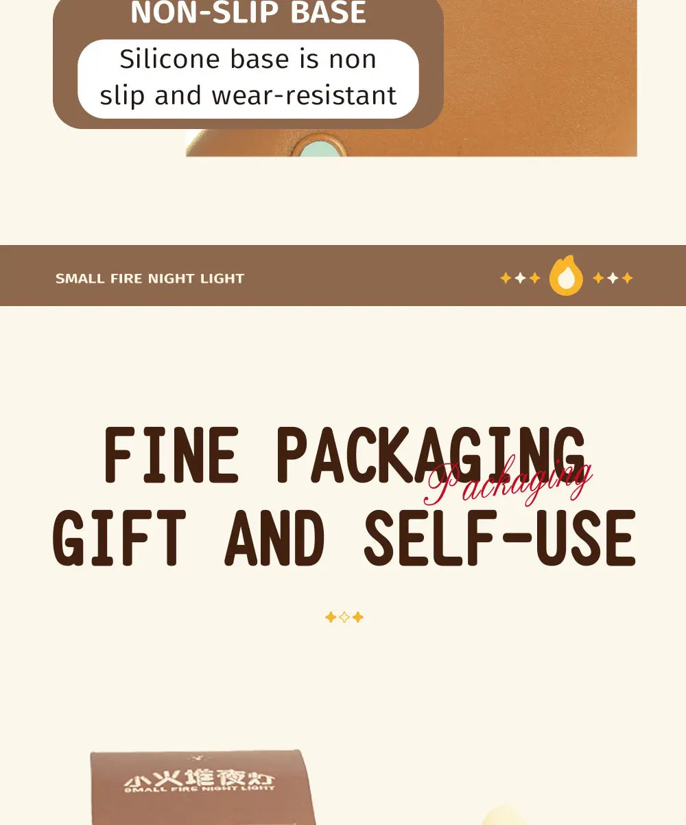 Campfire LED Night Light – Creative Bedside & Desk Lamp 🔥