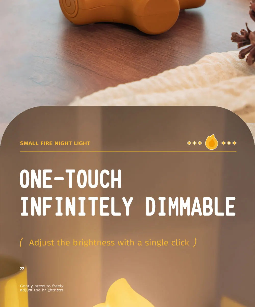 Campfire LED Night Light – Creative Bedside & Desk Lamp 🔥