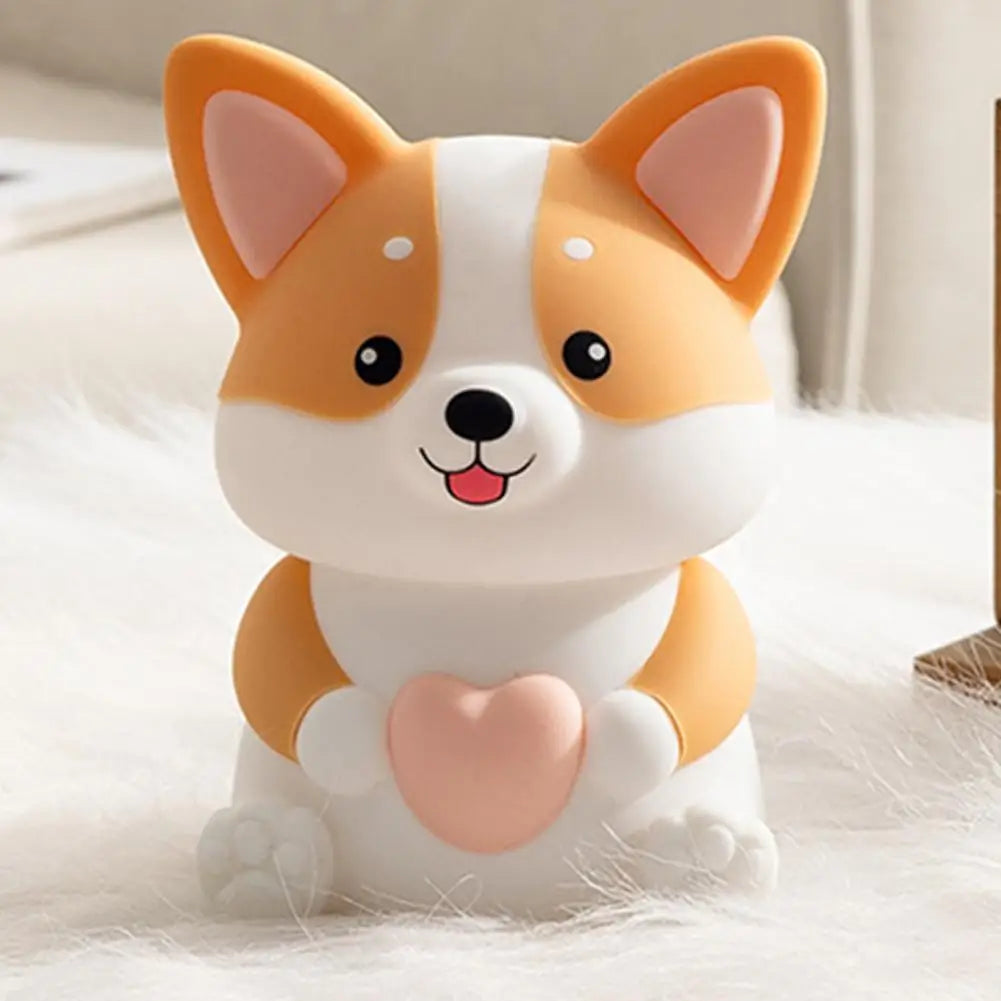 Corgi LED Night Light – 3-Mode Silicone USB Lamp for Kids 🐶