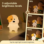 Dog LED Night Light – Rechargeable Squishy Silicone Lamp for Kids 🐶