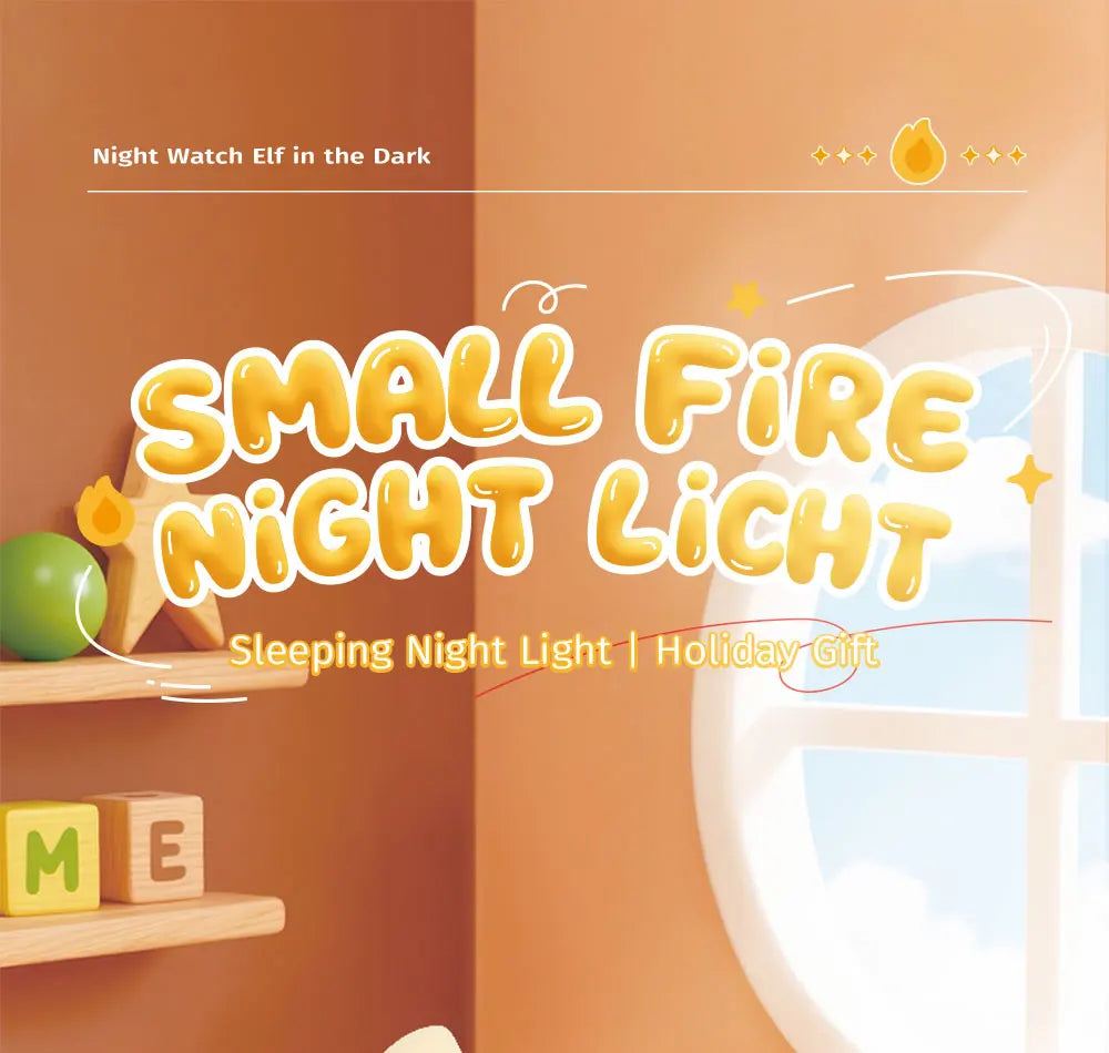 Campfire LED Night Light – Creative Bedside & Desk Lamp 🔥