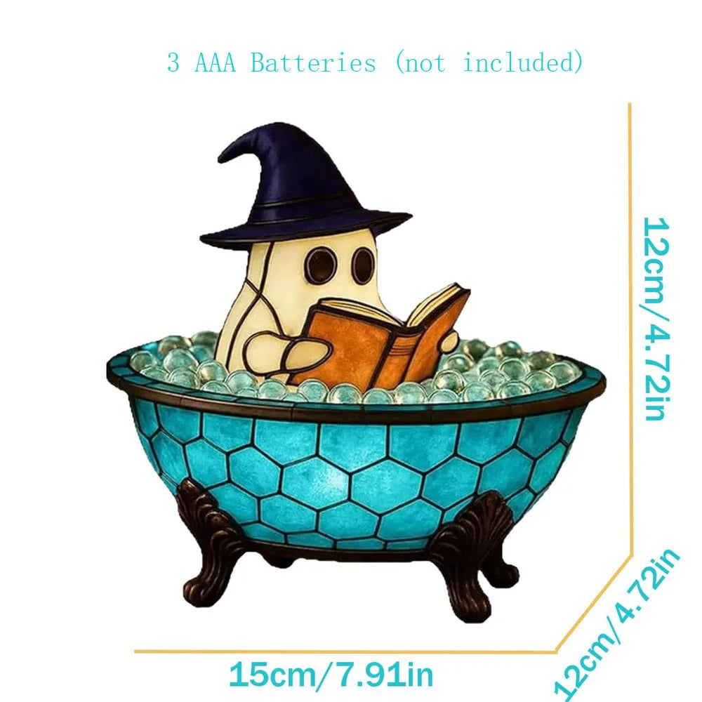 Halloween Ghost LED Night Light – Bubble Bath Accent Lamp👻