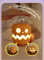 Pumpkin LED Night Light – Timed Brightness Adjustable Desktop Lamp 🎃