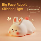 Soft Silicone Rabbit Night Lamp – Cute Cartoon Touch Light for Kids & Nursery Gift