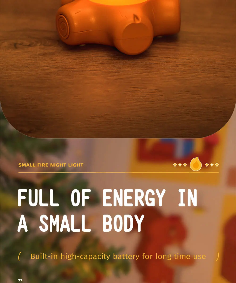Campfire LED Night Light – Creative Bedside & Desk Lamp 🔥