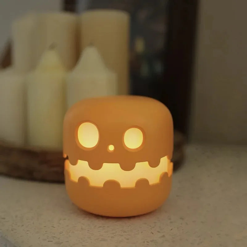 Pumpkin LED Night Light – Timed Brightness Adjustable Desktop Lamp 🎃