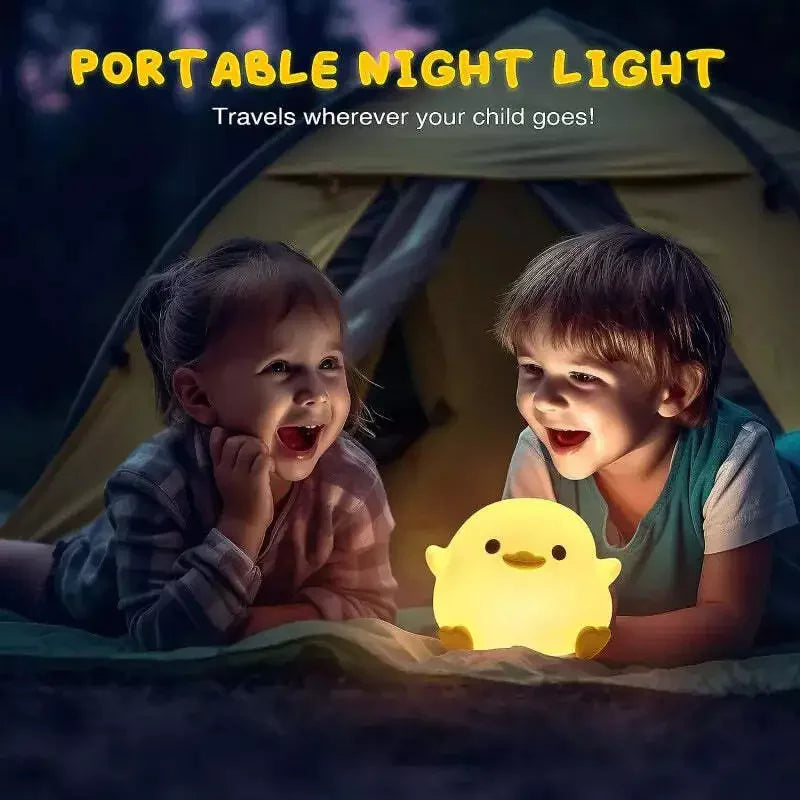 Soft Squishy Duck LED Night Lamp – USB Rechargeable & Gift-Ready
