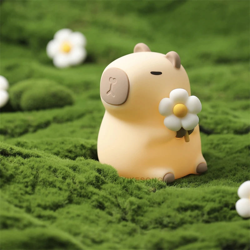 Capybara LED Night Light – Touch Sensor, Dimmable USB Lamp 🐾