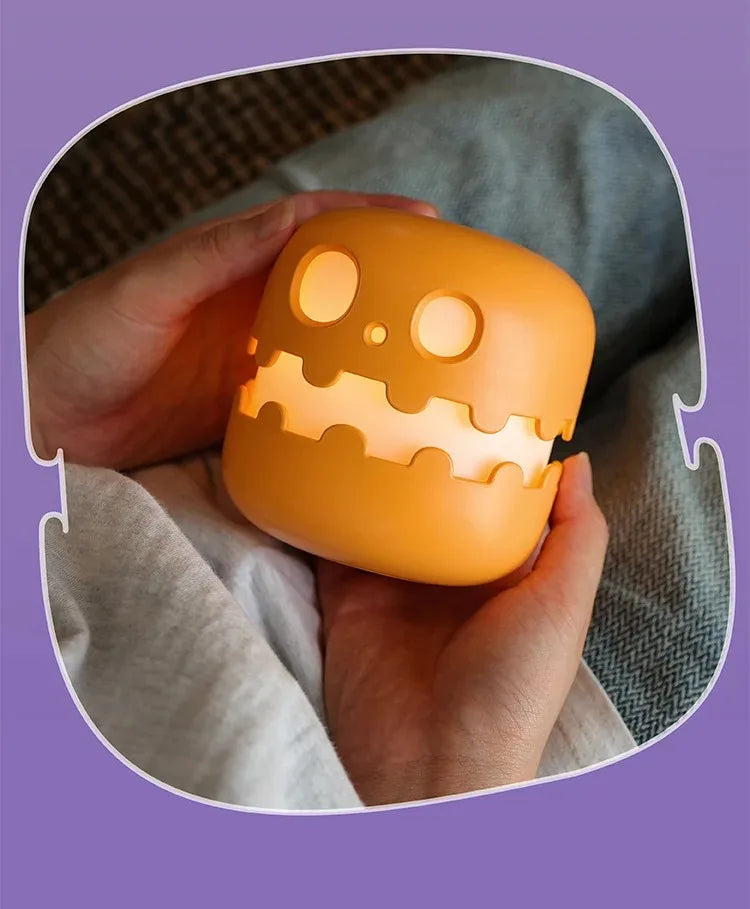 Pumpkin LED Night Light – Timed Brightness Adjustable Desktop Lamp 🎃