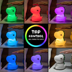 Dinosaur LED Night Light – Touch Sensor Color-Changing Silicone Lamp 🦕