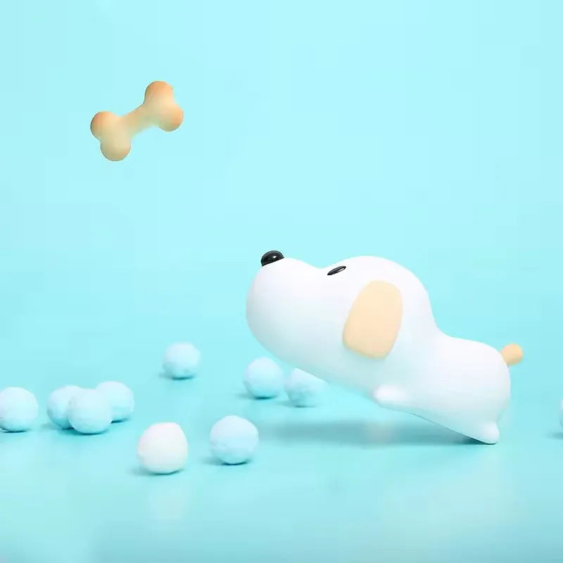 Dog LED Night Light – Silicone 2-Color Dimmable USB Lamp 🐶
