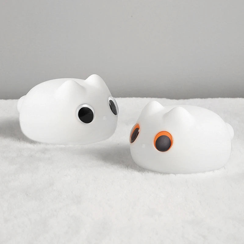 3D Cat LED Night Light – Anime Silicone Touch Lamp USB Rechargeable 🐾