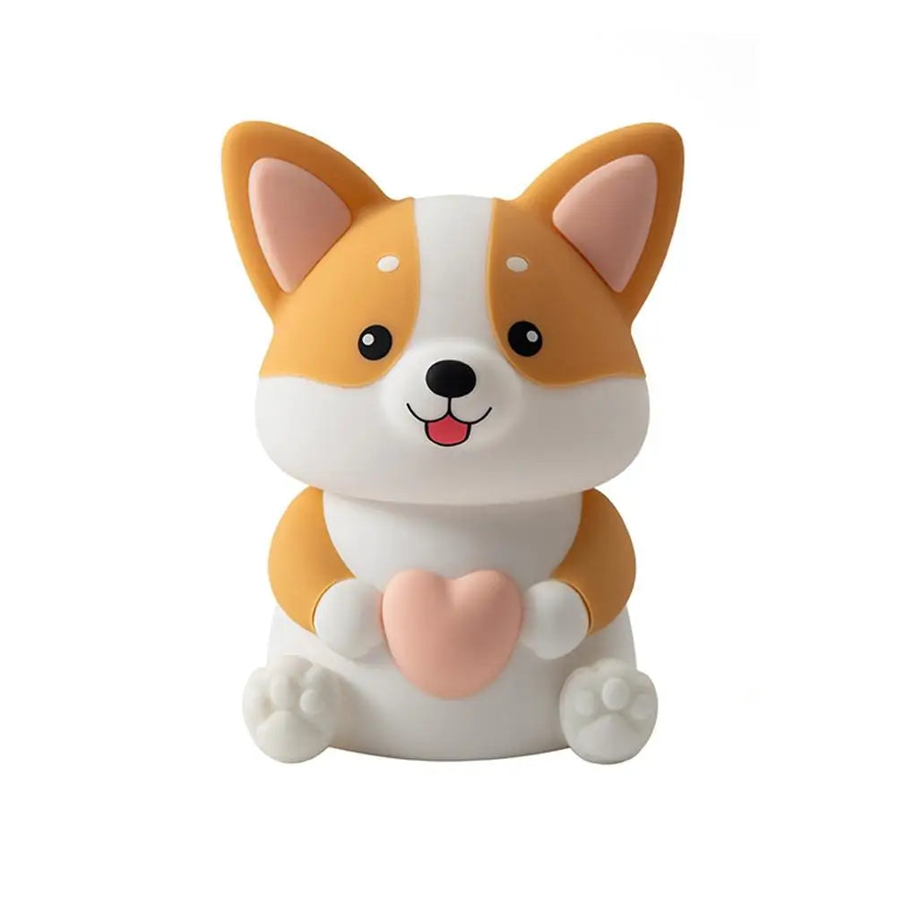 Corgi LED Night Light – 3-Mode Silicone USB Lamp for Kids 🐶
