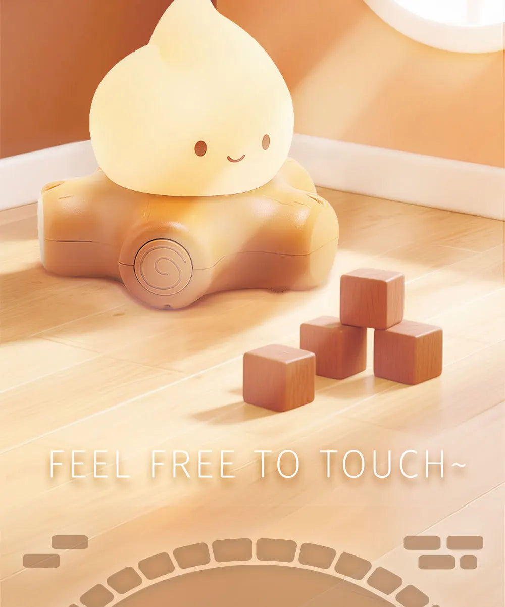 Campfire LED Night Light – Creative Bedside & Desk Lamp 🔥