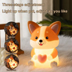 Corgi LED Night Light – 3-Mode Silicone USB Lamp for Kids 🐶