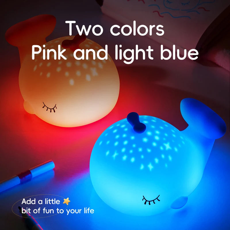 Starry Whale LED Night Light – Soft Glow USB Touch Lamp 🐋