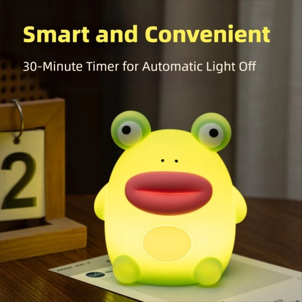 Frog LED Night Light – Silicone Touch Sensor Dimmable Lamp 🐸