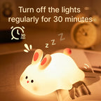 Soft Silicone Rabbit Night Lamp – Cute Cartoon Touch Light for Kids & Nursery Gift