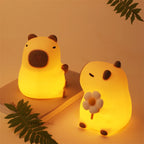 Capybara LED Night Light – Touch Sensor, Dimmable USB Lamp 🐾