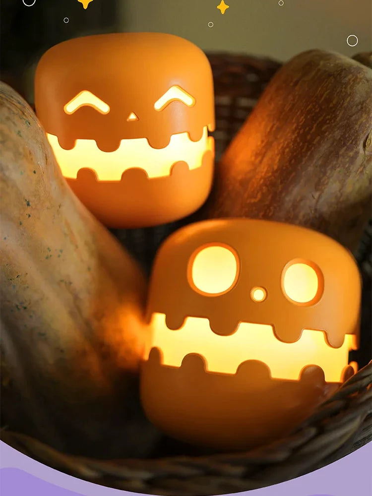 Pumpkin LED Night Light – Timed Brightness Adjustable Desktop Lamp 🎃