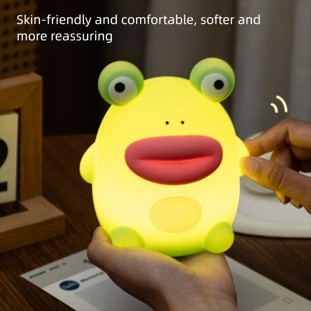Frog LED Night Light – Silicone Touch Sensor Dimmable Lamp 🐸