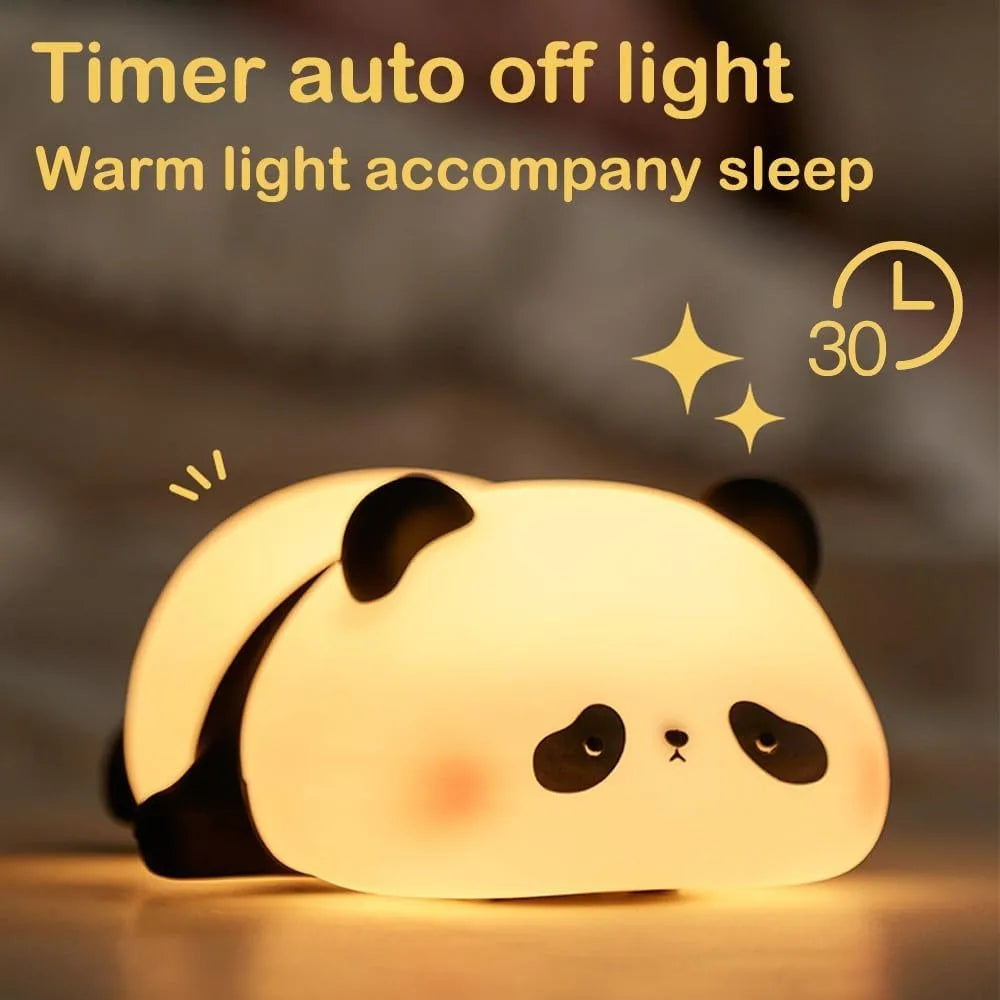 🐼💡 Panda Squishy LED Night Light – Tap to Glow ✨ Perfect Baby & Girl Gift 🎁