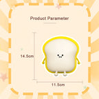 Toast Bread LED Night Light – Touch Sensor Silicone USB Lamp with Phone Holder 🍞