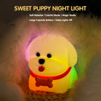 Dog LED Night Light – Soft Silicone Multi-Color USB Lamp 🐶