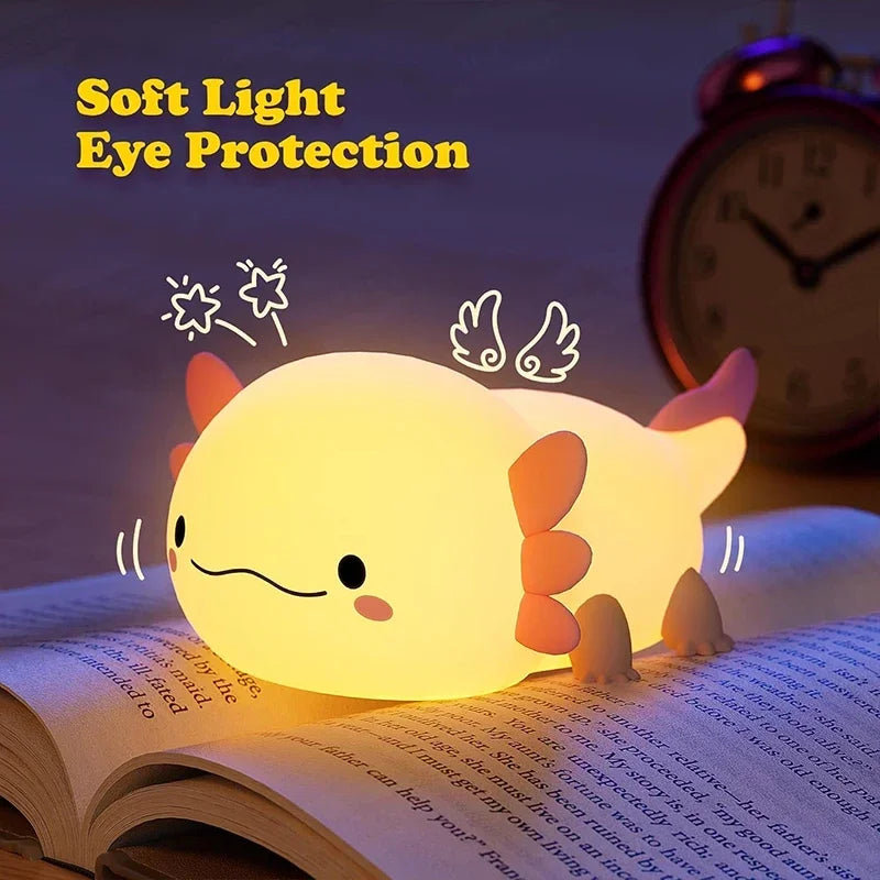 Squishy Axolotl Night Lamp – Perfect Gift 🎁
