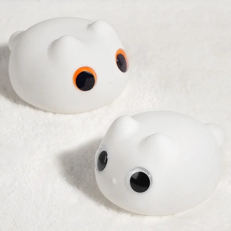 3D Cat LED Night Light – Anime Silicone Touch Lamp USB Rechargeable 🐾