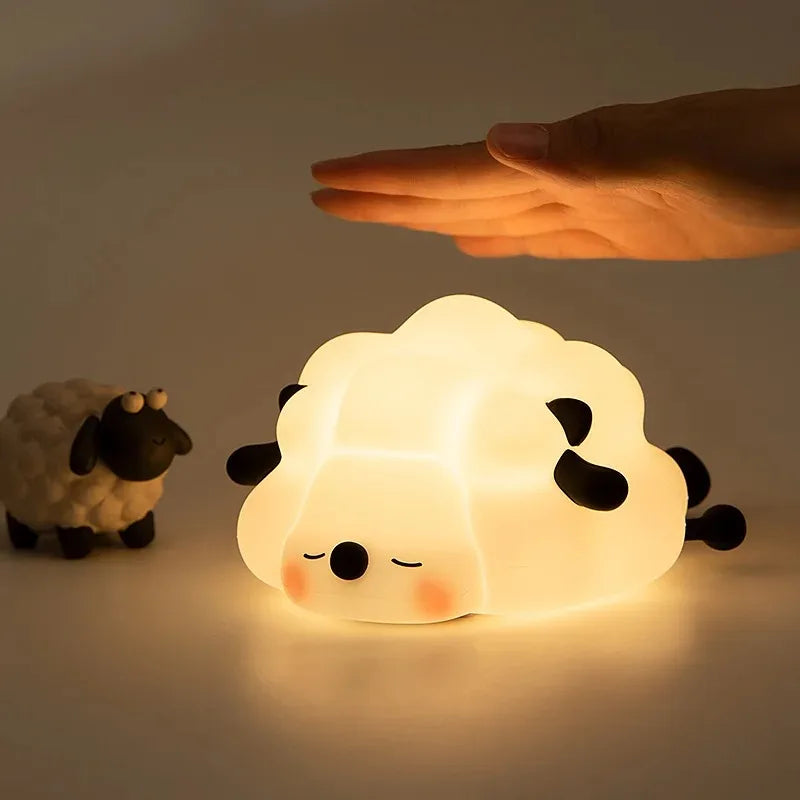 Sheep LED Night Light – USB Silicone Lamp with Phone Holder 🐑