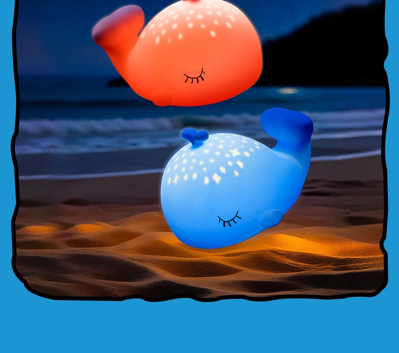 Starry Whale LED Night Light – Soft Glow USB Touch Lamp 🐋