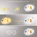 Dog LED Night Light – Silicone 2-Color Dimmable USB Lamp 🐶