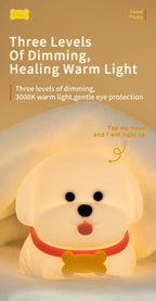 Dog LED Night Light – Soft Silicone Multi-Color USB Lamp 🐶