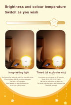 Toast Bread LED Night Light – Touch Sensor Silicone USB Lamp with Phone Holder 🍞