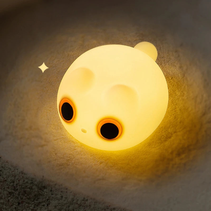 3D Cat LED Night Light – Anime Silicone Touch Lamp USB Rechargeable 🐾