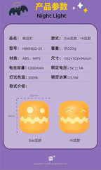 Pumpkin LED Night Light – Timed Brightness Adjustable Desktop Lamp 🎃