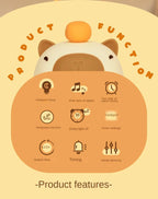 Capybara LED Night Light & Alarm Clock – Silicone USB Rechargeable Lamp