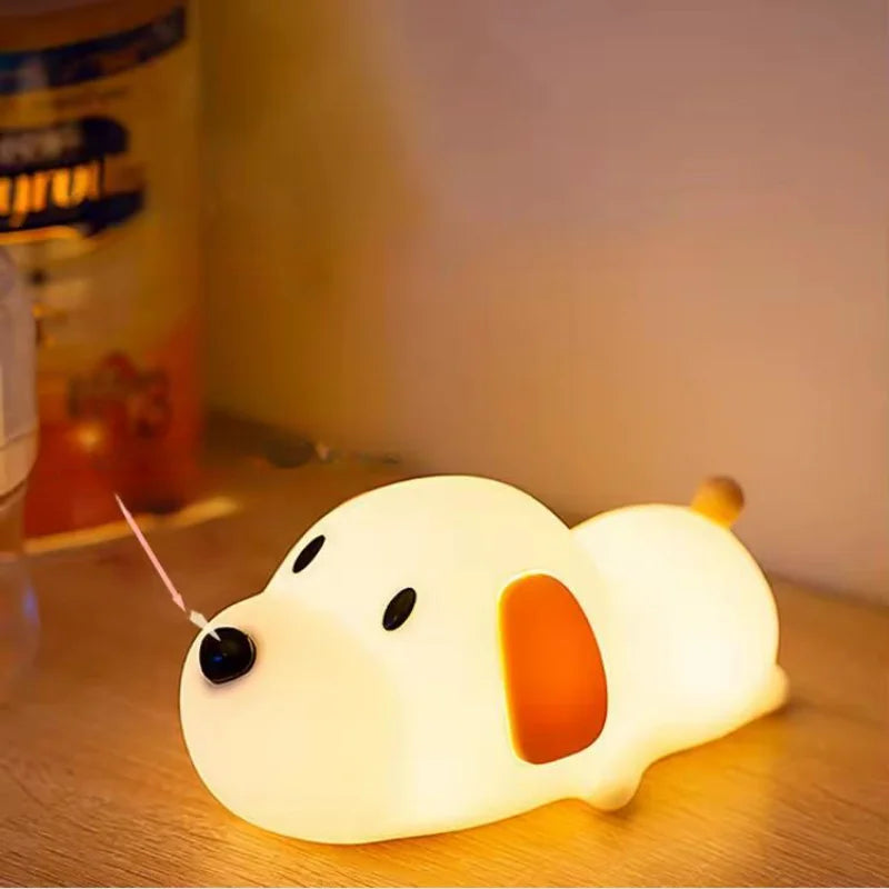 Dog LED Night Light – Silicone 2-Color Dimmable USB Lamp 🐶
