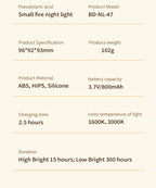 Campfire LED Night Light – Creative Bedside & Desk Lamp 🔥