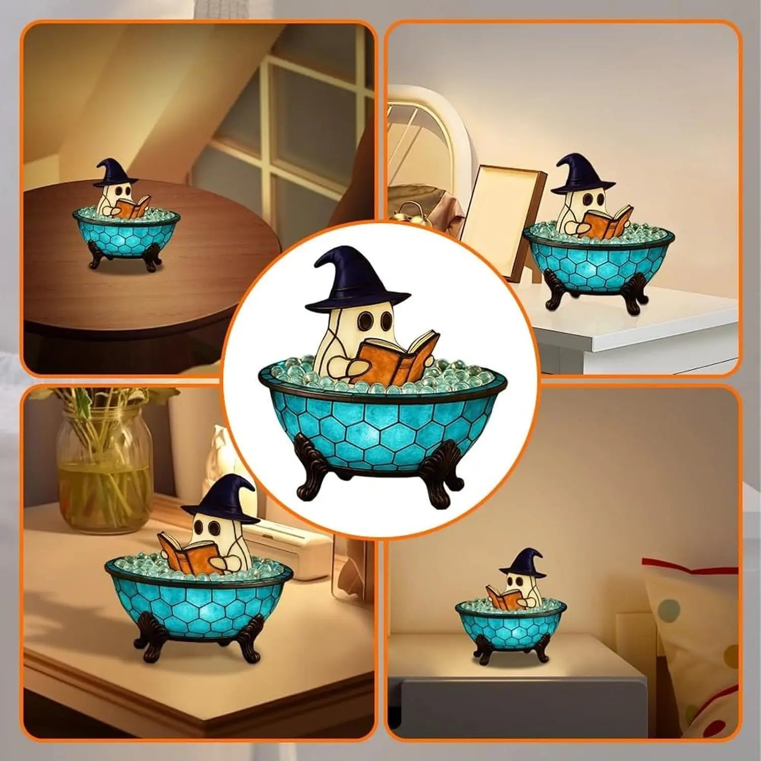 Halloween Ghost LED Night Light – Bubble Bath Accent Lamp👻