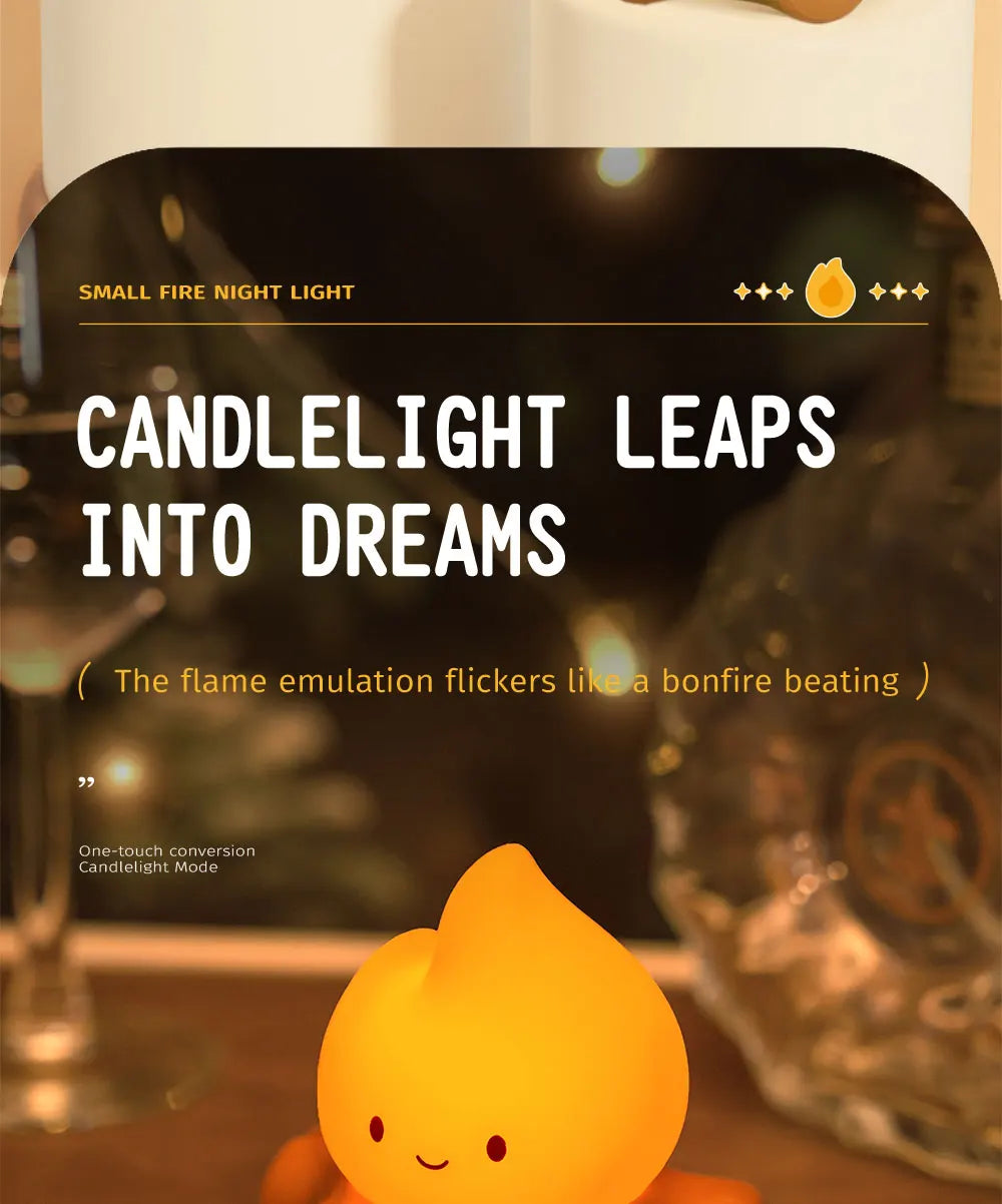 Campfire LED Night Light – Creative Bedside & Desk Lamp 🔥